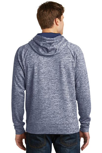 Custom Embroidered Sport-Tek PosiCharge Electric Heather Fleece Hooded Pullover. ST225,True Navy Electric