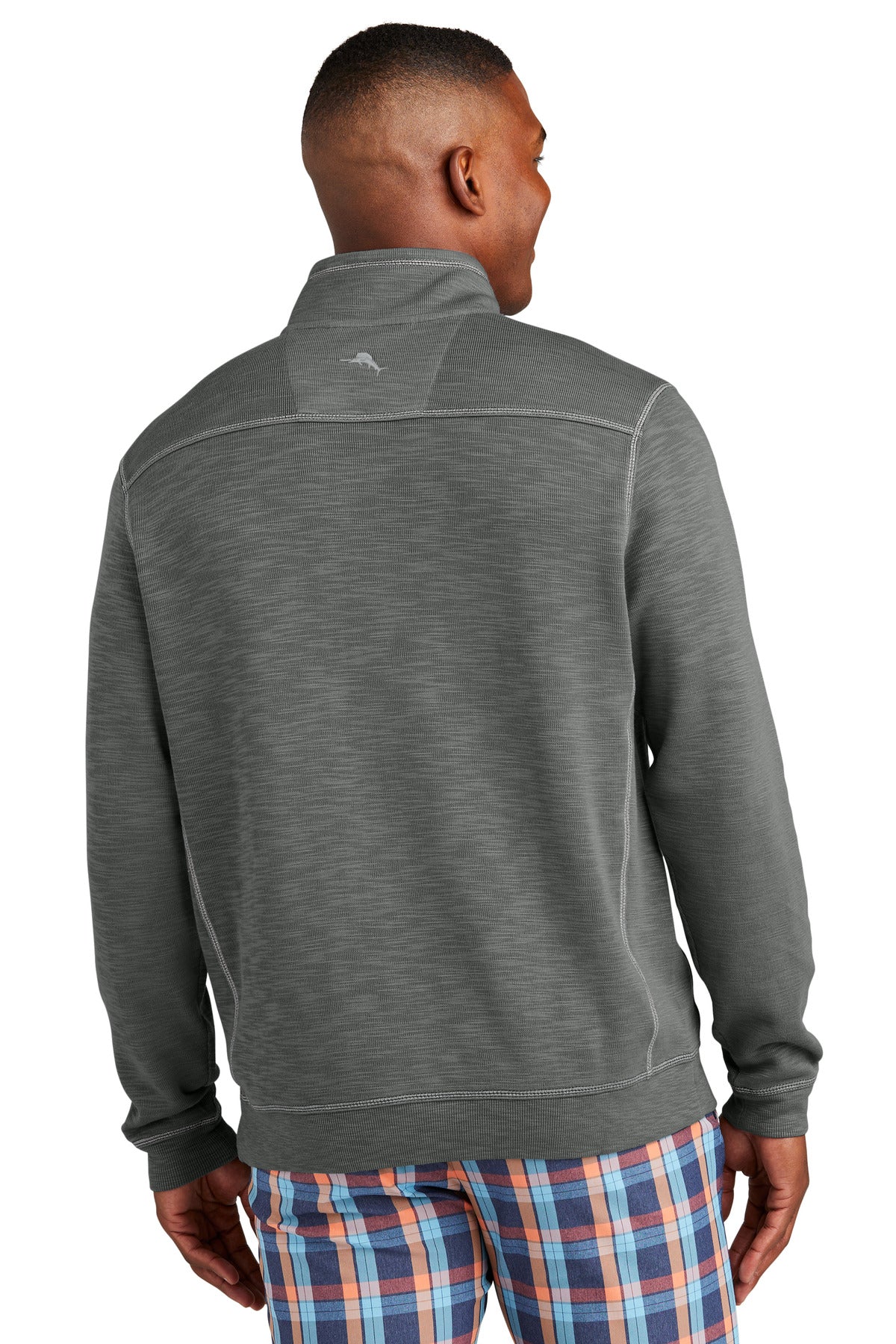 Custom Embroidered Tommy Bahama Tobago Bay 1/2-Zip ST226342TB,Cave Grey