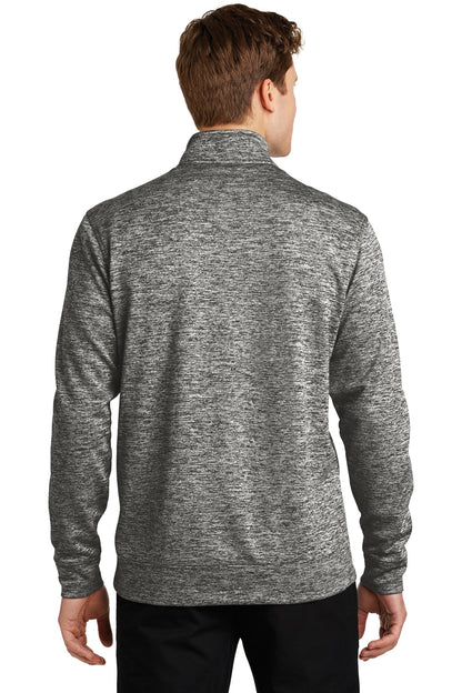 Custom Embroidered Sport-Tek PosiCharge Electric Heather Fleece 1/4-Zip Pullover. ST226,Black Electric