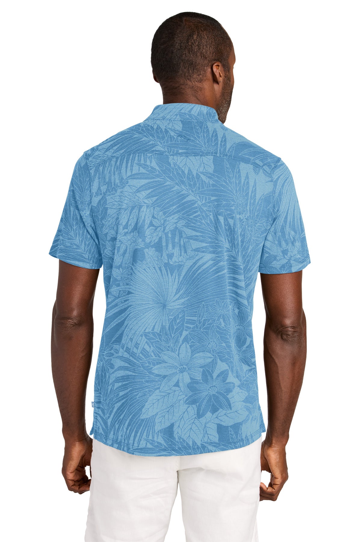 Custom Embroidered Tommy Bahama Polos/Knits in Chambray Blue