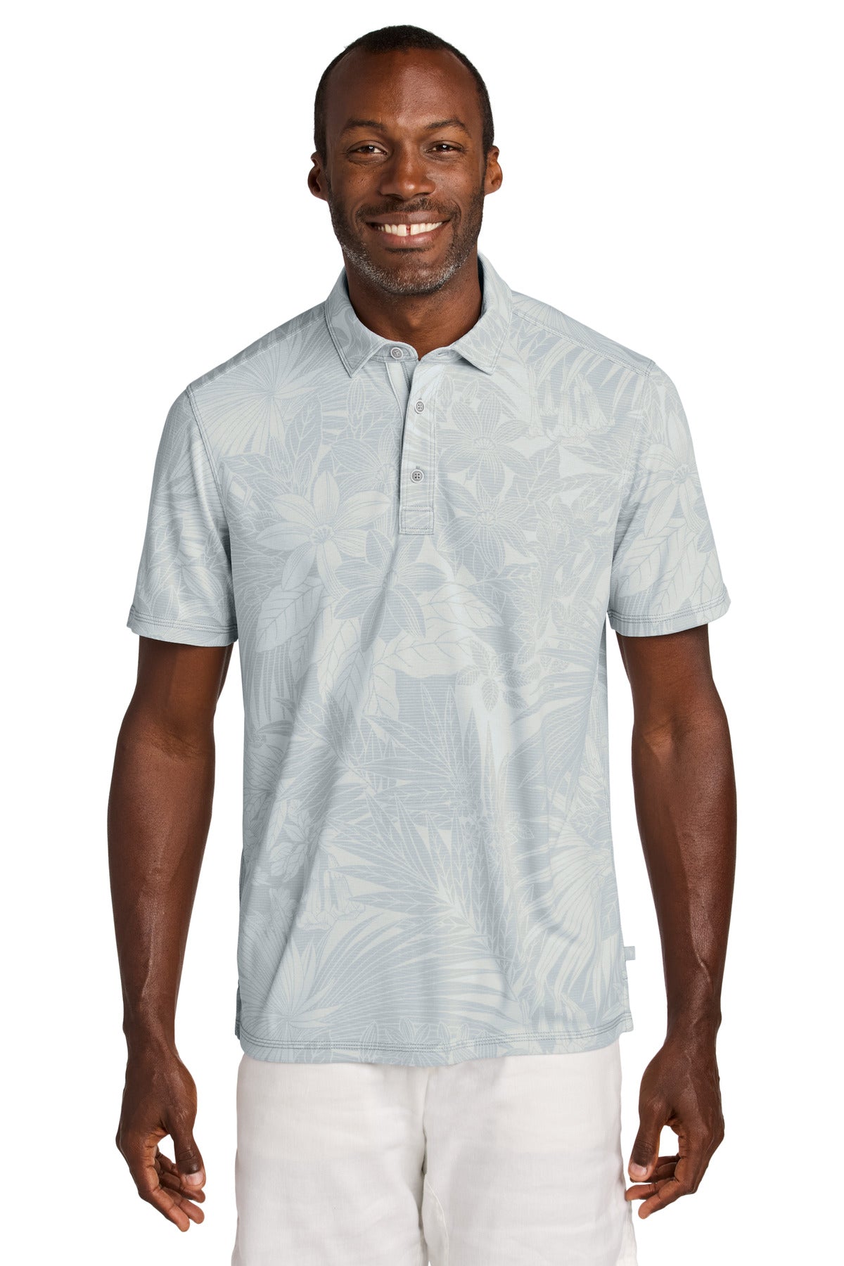 Custom Embroidered Tommy Bahama Polos/Knits in Zinc Grey
