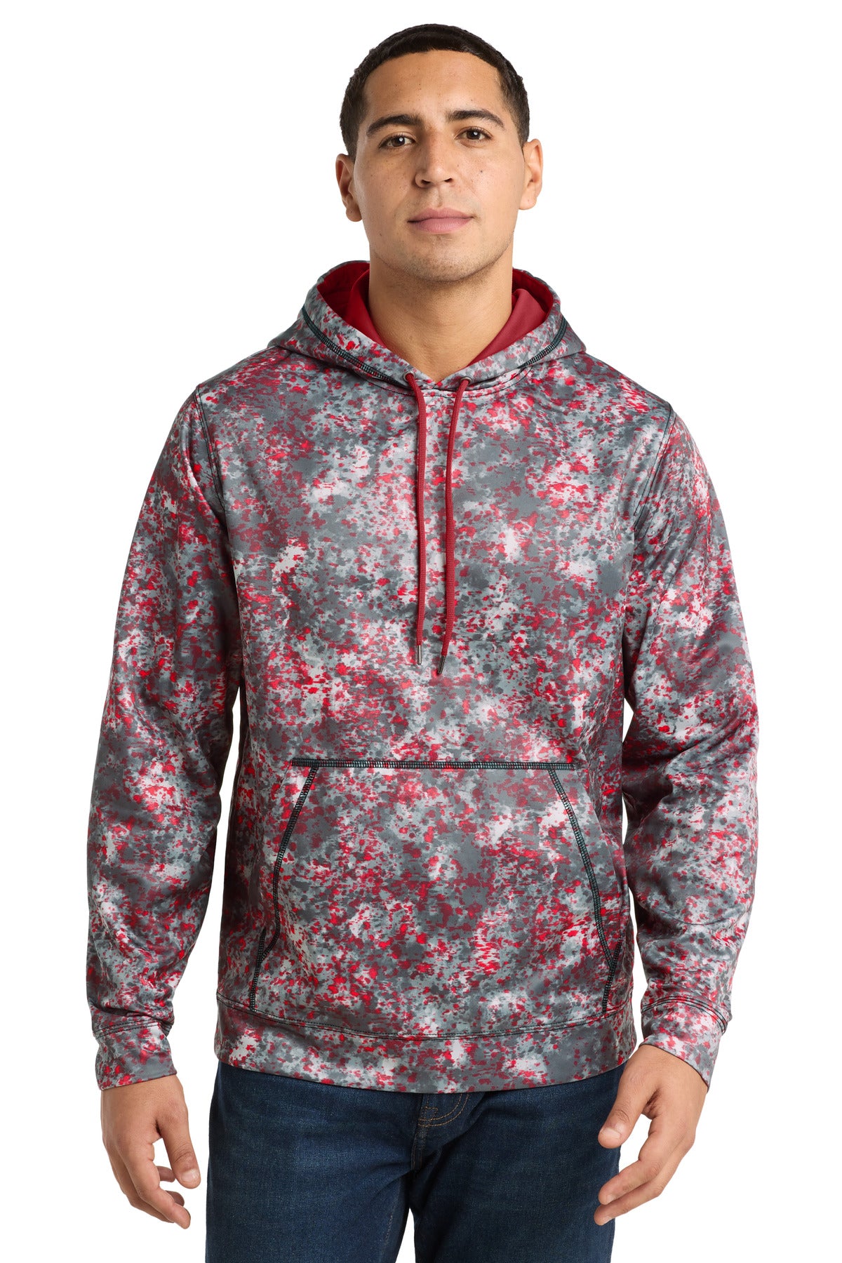 Custom Embroidered Sport-Tek Sweatshirts/Fleece in Deep Red
