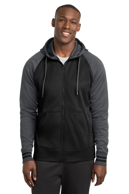 Custom Embroidered Sport-Tek Sweatshirts/Fleece in Black/ Dark Smoke Grey