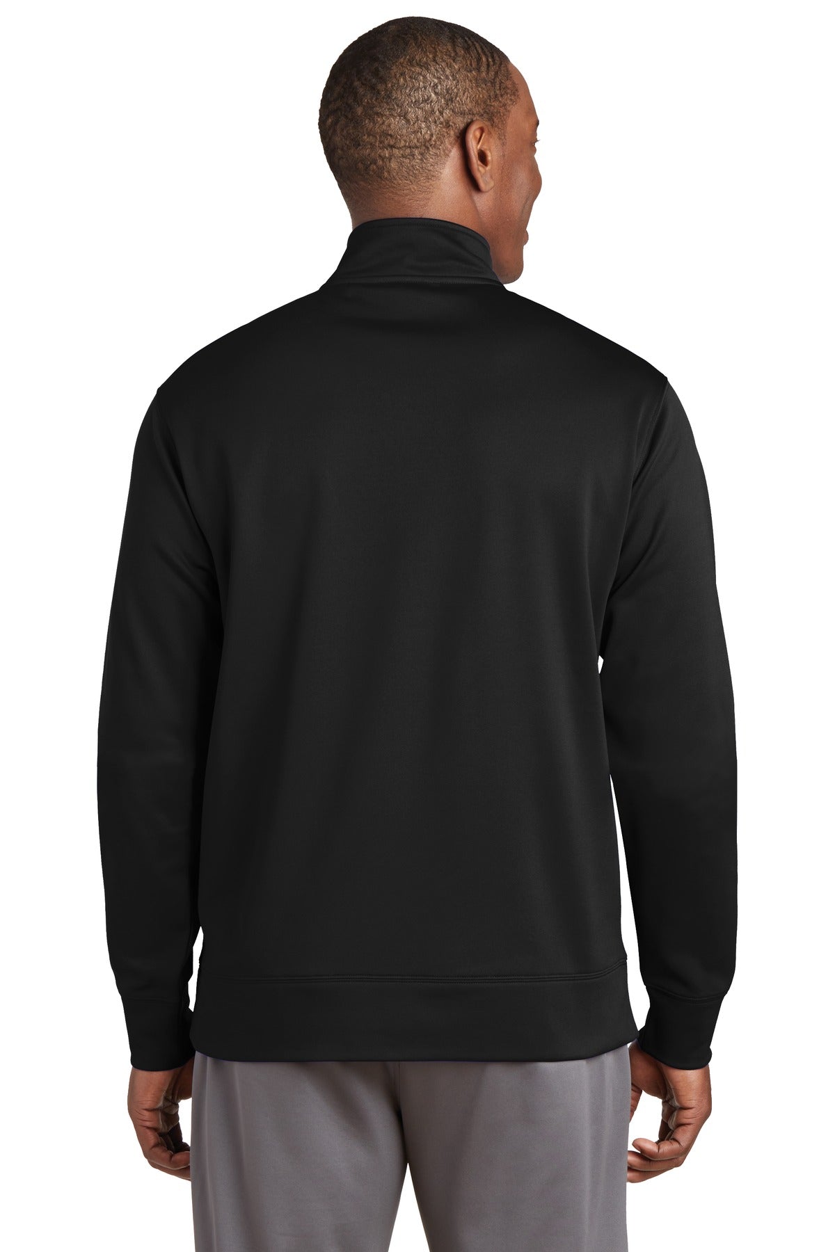 Custom Embroidered Sport-Tek Sport-Wick Fleece Full-Zip Jacket.  ST241,Black