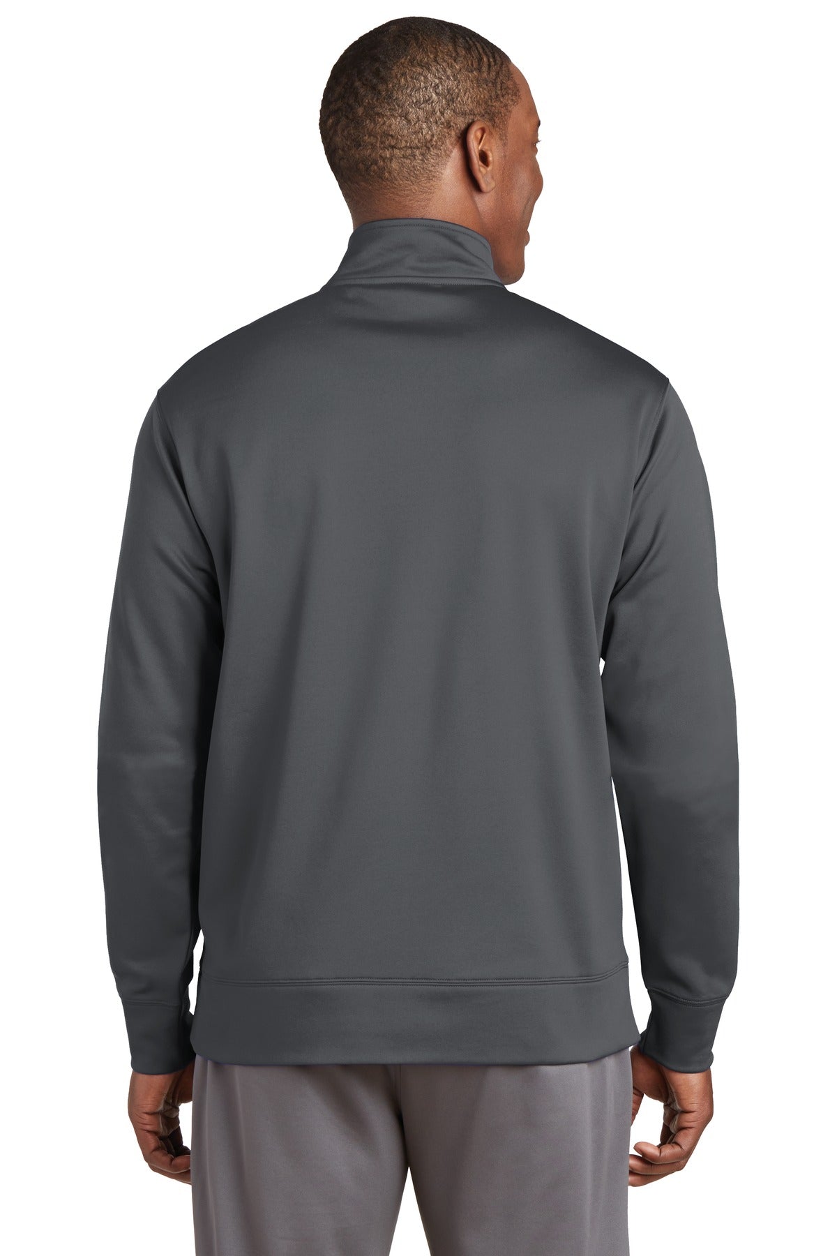 Custom Embroidered Sport-Tek Sport-Wick Fleece Full-Zip Jacket.  ST241,Dark Smoke Grey