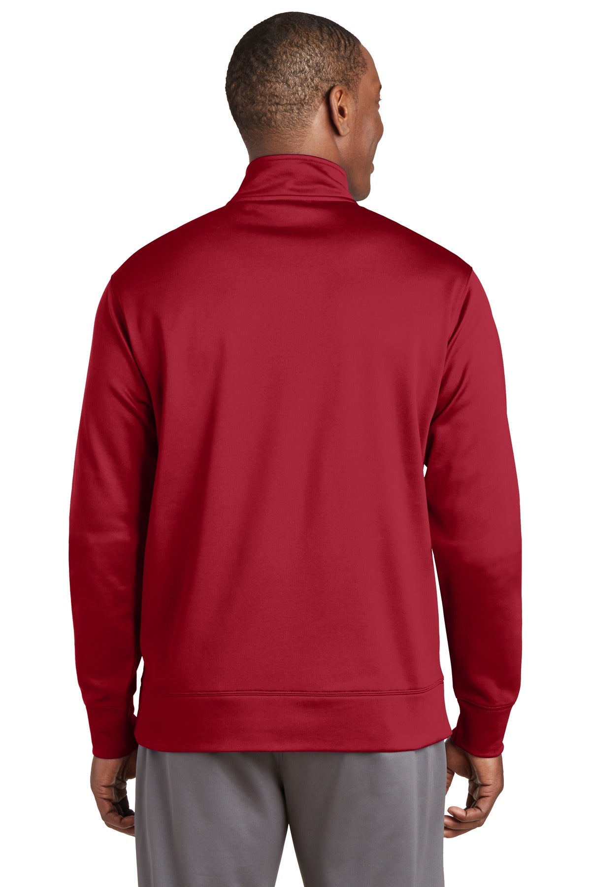 Custom Embroidered Sport-Tek Sport-Wick Fleece Full-Zip Jacket.  ST241,Deep Red