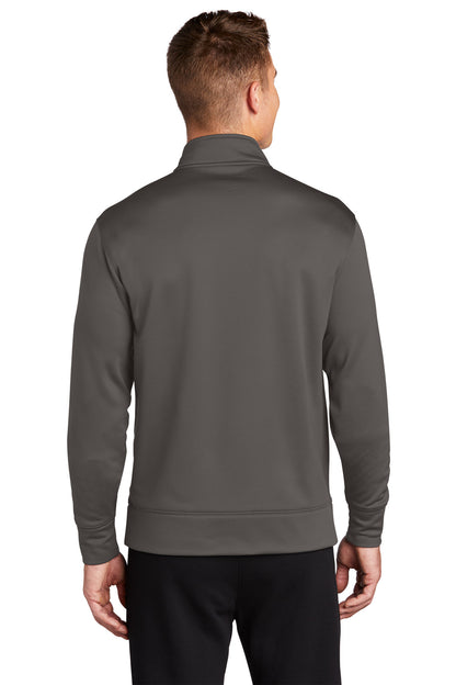 Custom Embroidered Sport-Tek Sport-Wick Fleece Full-Zip Jacket.  ST241,Iron Grey