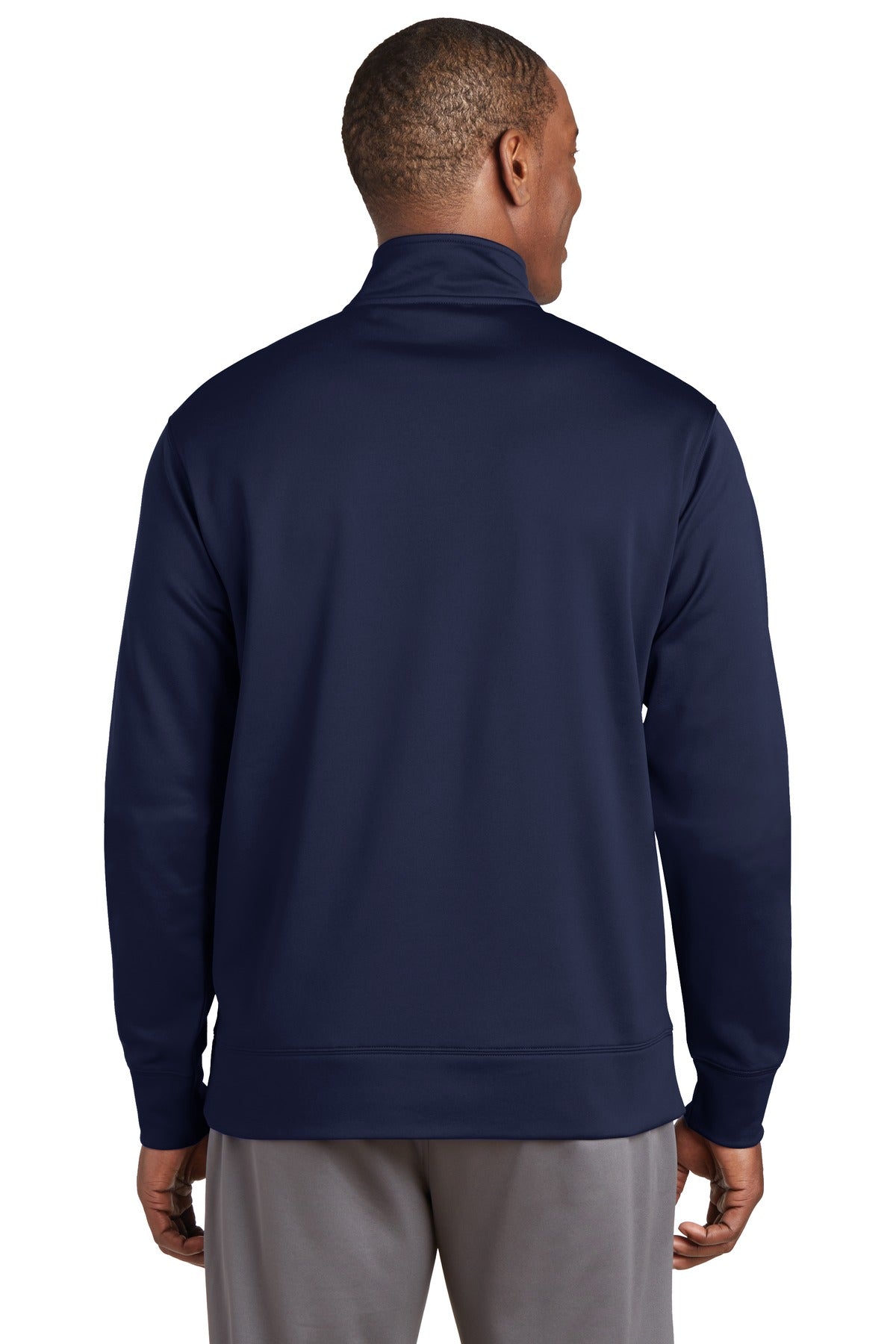 Custom Embroidered Sport-Tek Sport-Wick Fleece Full-Zip Jacket.  ST241,Navy