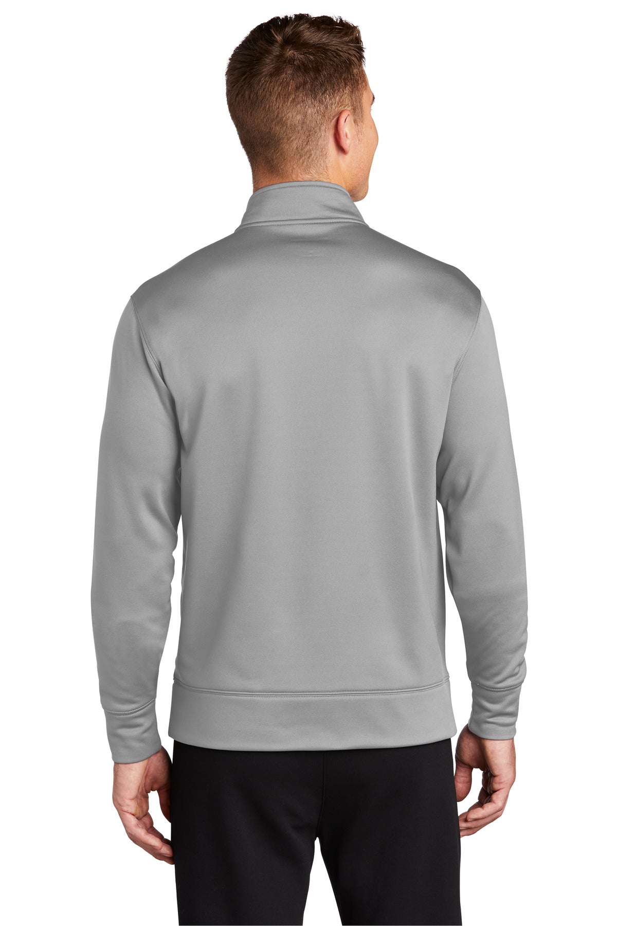 Custom Embroidered Sport-Tek Sport-Wick Fleece Full-Zip Jacket.  ST241,Silver