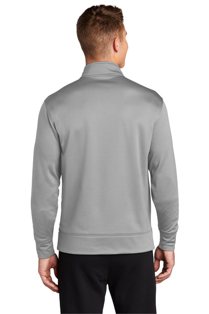 Custom Embroidered Sport-Tek Sport-Wick Fleece Full-Zip Jacket.  ST241,Silver