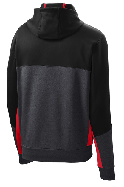 Sport-Tek Tech Fleece Colorblock Full-Zip Hooded Jacket. ST245