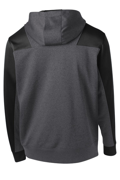 Sport-Tek  Tech Fleece Colorblock 1/4-Zip Hooded Sweatshirt. ST249