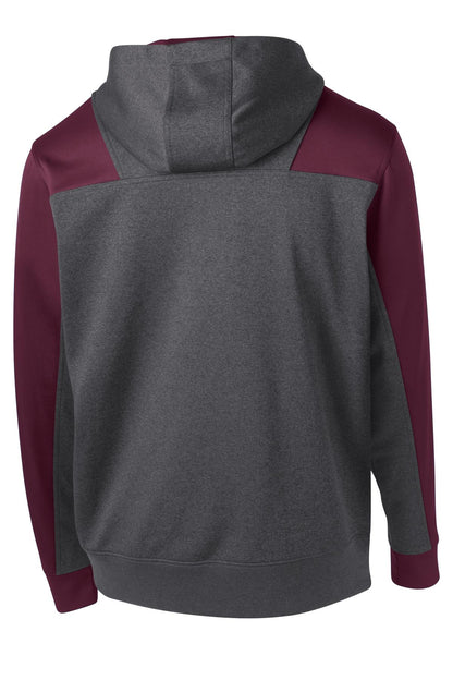 Sport-Tek  Tech Fleece Colorblock 1/4-Zip Hooded Sweatshirt. ST249