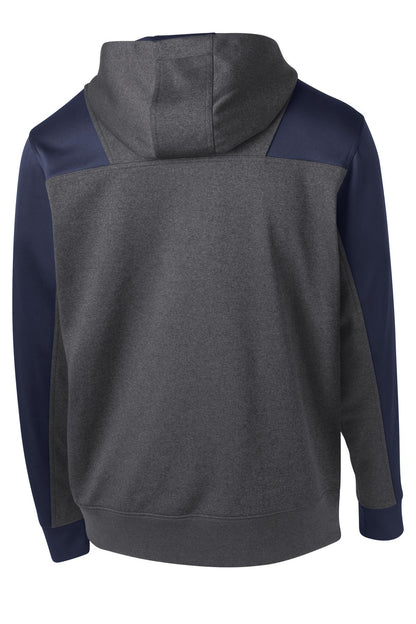 Sport-Tek  Tech Fleece Colorblock 1/4-Zip Hooded Sweatshirt. ST249