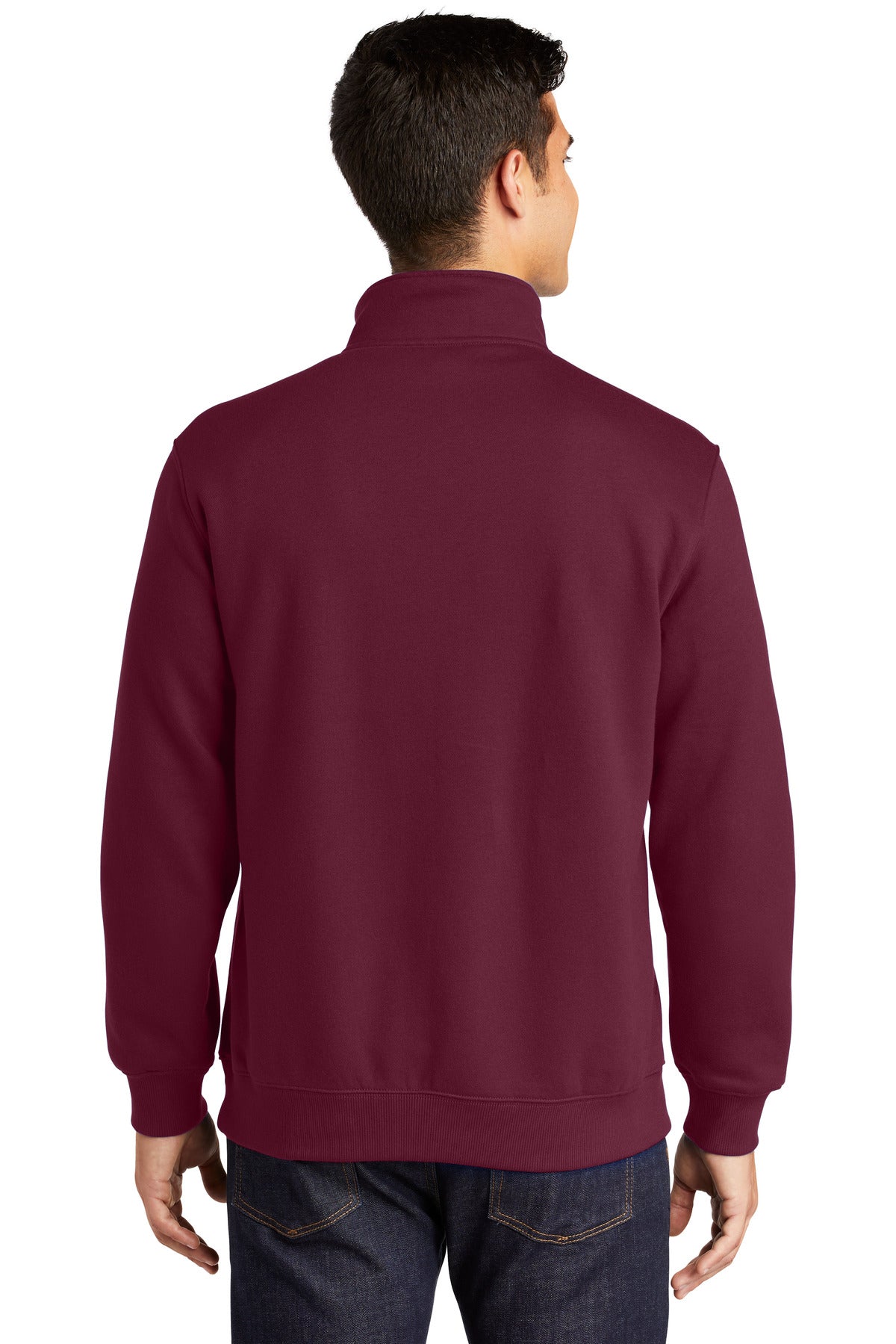 Custom Embroidered Sport-Tek 1/4-Zip Sweatshirt. ST253,Maroon