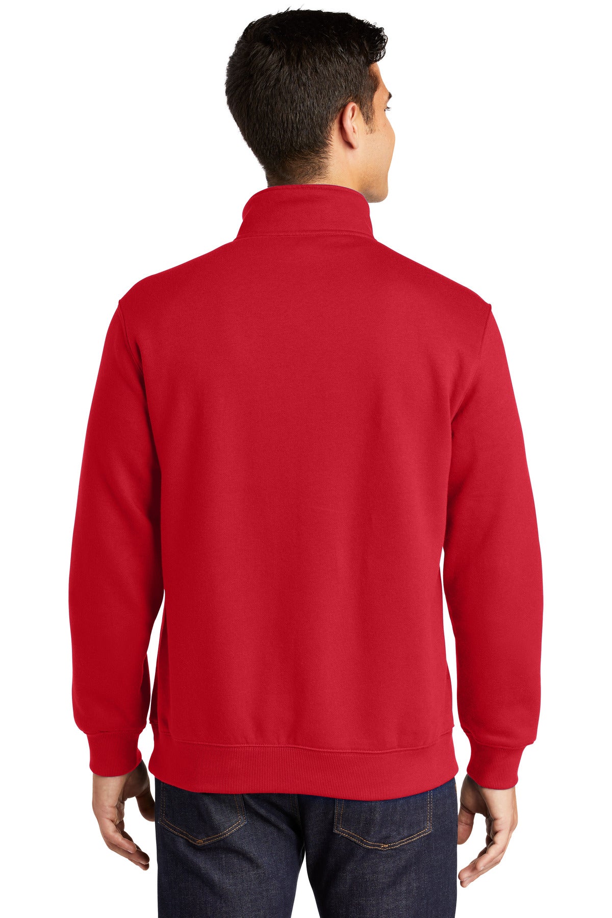 Custom Embroidered Sport-Tek 1/4-Zip Sweatshirt. ST253,True Red