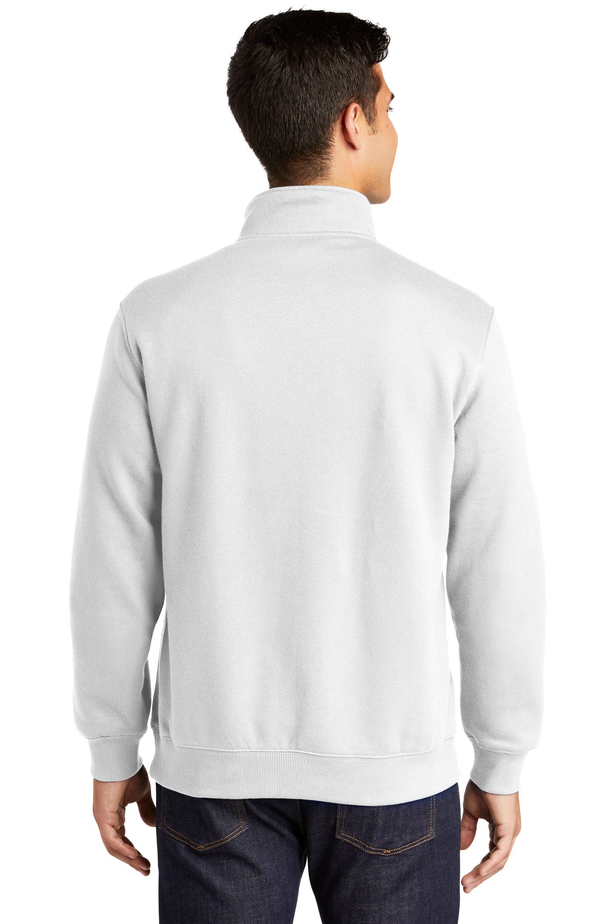 Custom Embroidered Sport-Tek 1/4-Zip Sweatshirt. ST253,White