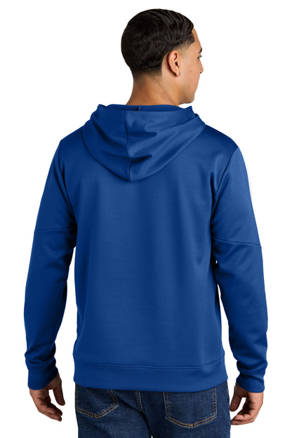Custom Embroidered Sport-Tek Sport-Wick Fleece United Pullover Hoodie ST255,True Royal/ White