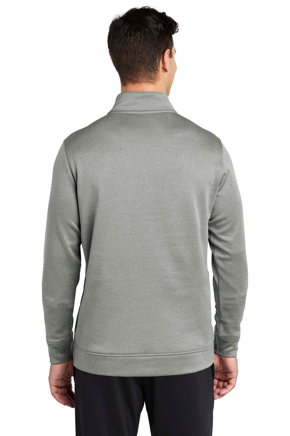 Custom Embroidered Sport-Tek  PosiCharge  Sport-Wick  Heather Fleece 1/4-Zip Pullover. ST263,Dark Silver Heather