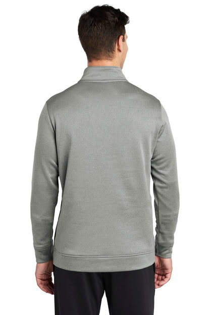 Custom Embroidered Sport-Tek  PosiCharge  Sport-Wick  Heather Fleece 1/4-Zip Pullover. ST263,Dark Silver Heather