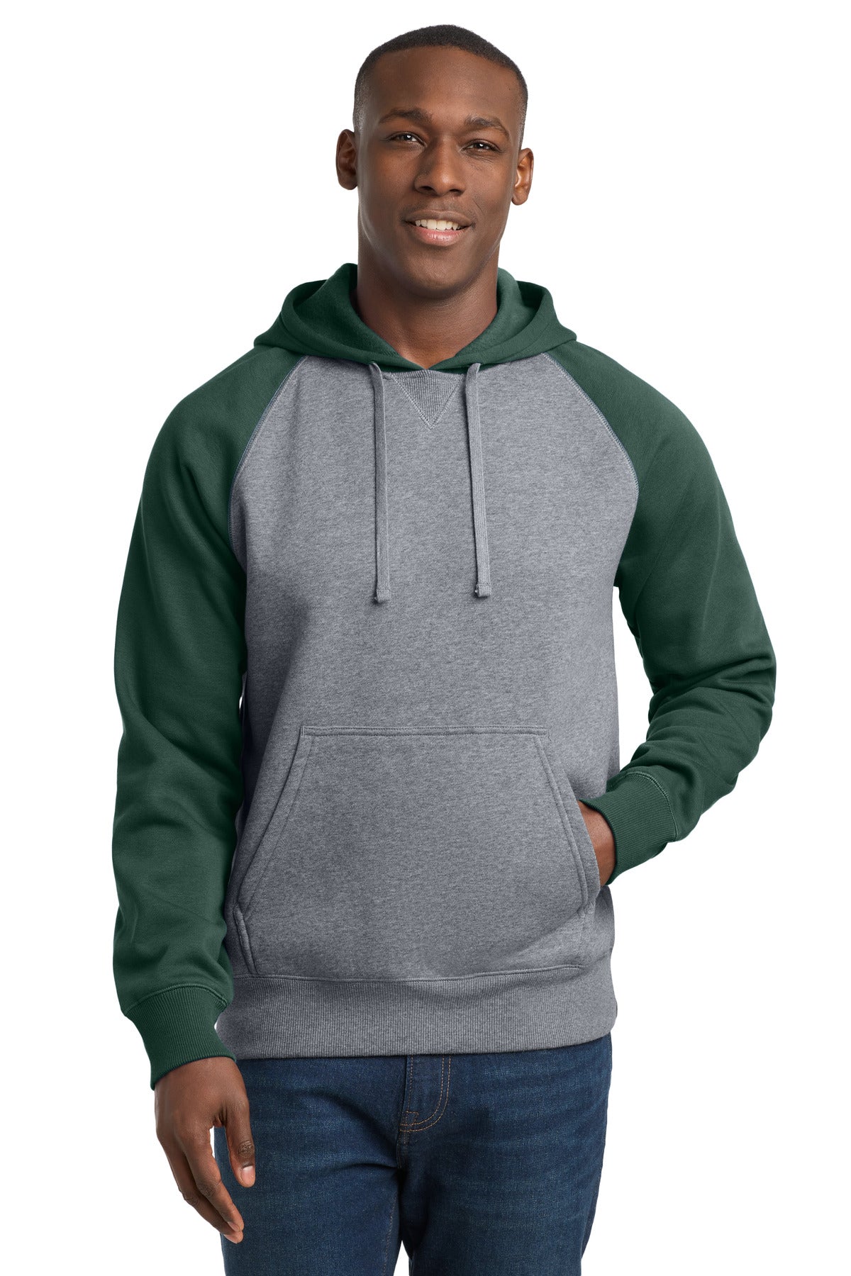 Custom Embroidered Sport-Tek Sweatshirts/Fleece in Forest Green/ Vintage Heather
