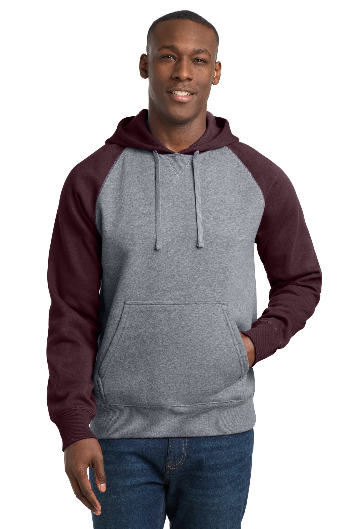 Custom Embroidered Sport-Tek Sweatshirts/Fleece in Maroon/ Vintage Heather