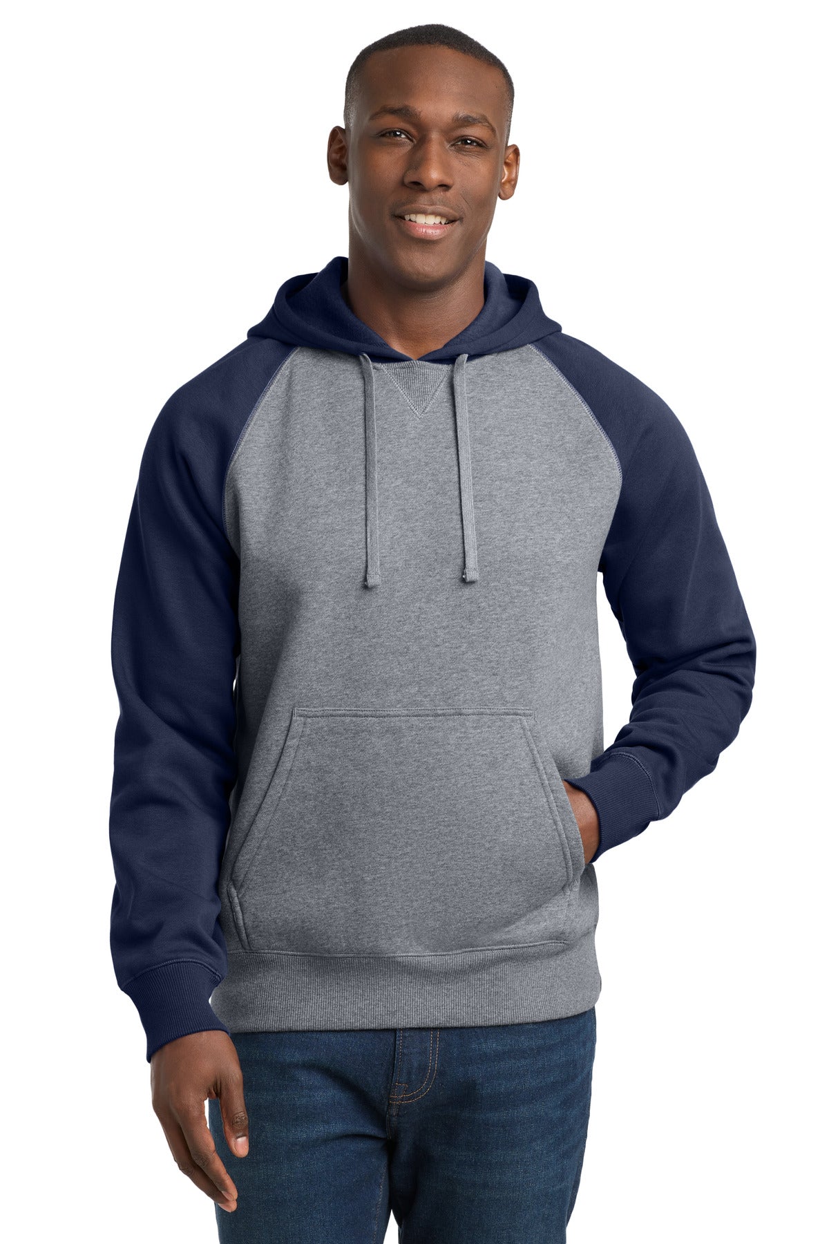 Custom Embroidered Sport-Tek Sweatshirts/Fleece in True Navy/ Vintage Heather