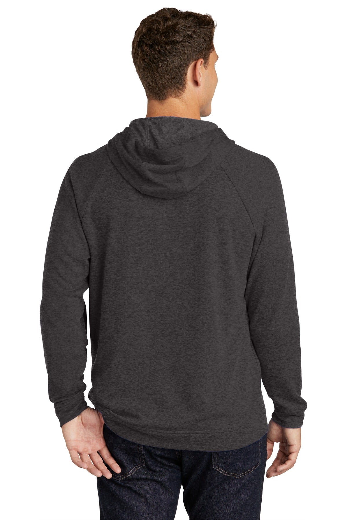 Custom Embroidered Sport-Tek  Lightweight French Terry Pullover Hoodie. ST272,Heather Black