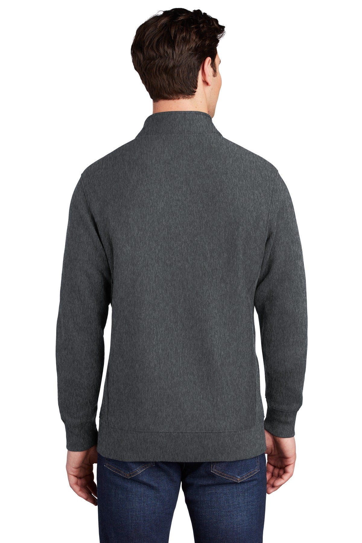 Custom Embroidered Sport-Tek  Super Heavyweight Full-Zip Sweatshirt ST284,Graphite Heather
