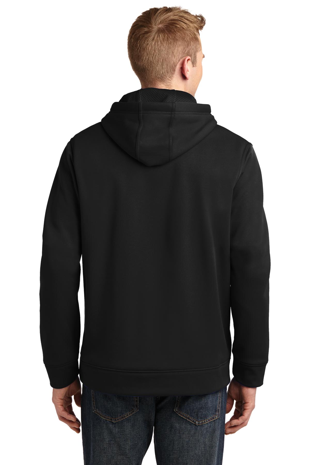 Custom Embroidered Sport-Tek Repel Fleece Hooded Pullover. ST290,Black