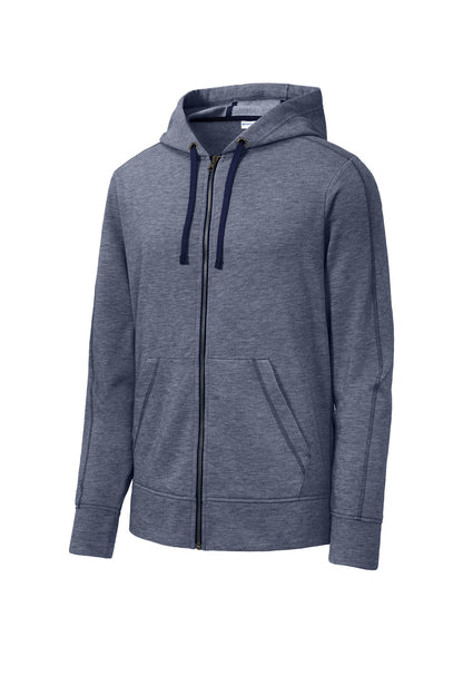 Sport-Tek  PosiCharge  Tri-Blend Wicking Fleece Full-Zip Hooded Jacket ST293
