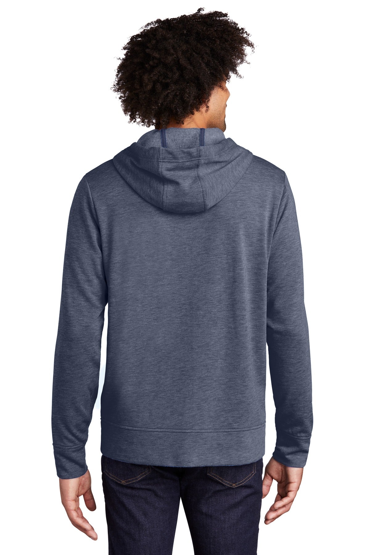 Custom Embroidered Sport-Tek  PosiCharge  Tri-Blend Wicking Fleece Full-Zip Hooded Jacket ST293,True Navy Heather