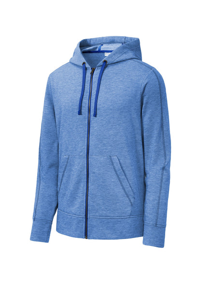 Sport-Tek  PosiCharge  Tri-Blend Wicking Fleece Full-Zip Hooded Jacket ST293
