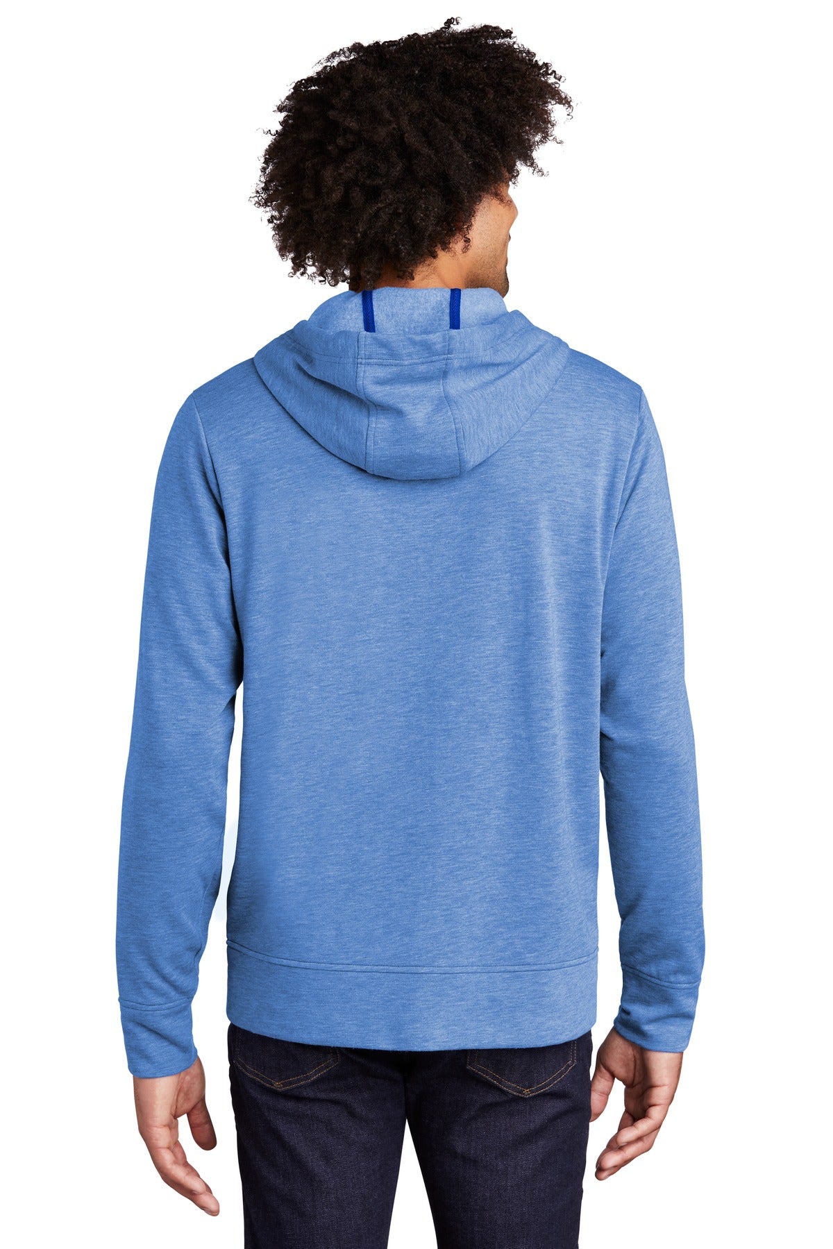Custom Embroidered Sport-Tek  PosiCharge  Tri-Blend Wicking Fleece Full-Zip Hooded Jacket ST293,True Royal Heather