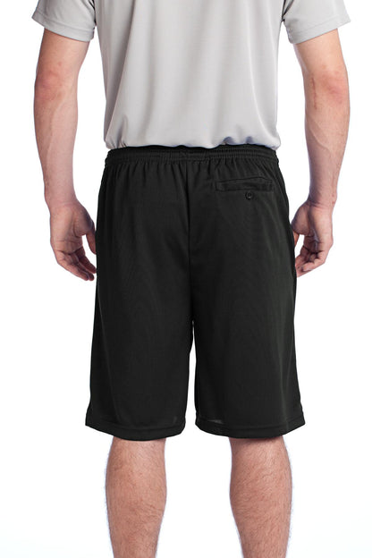 Custom Embroidered Sport-Tek PosiCharge Tough Mesh Pocket Short. ST312,Black