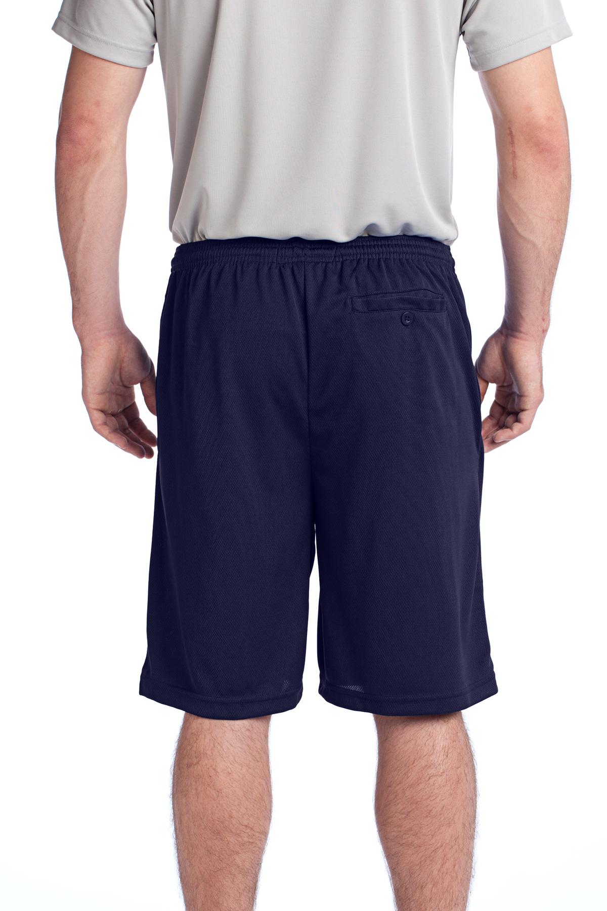 Custom Embroidered Sport-Tek PosiCharge Tough Mesh Pocket Short. ST312,True Navy