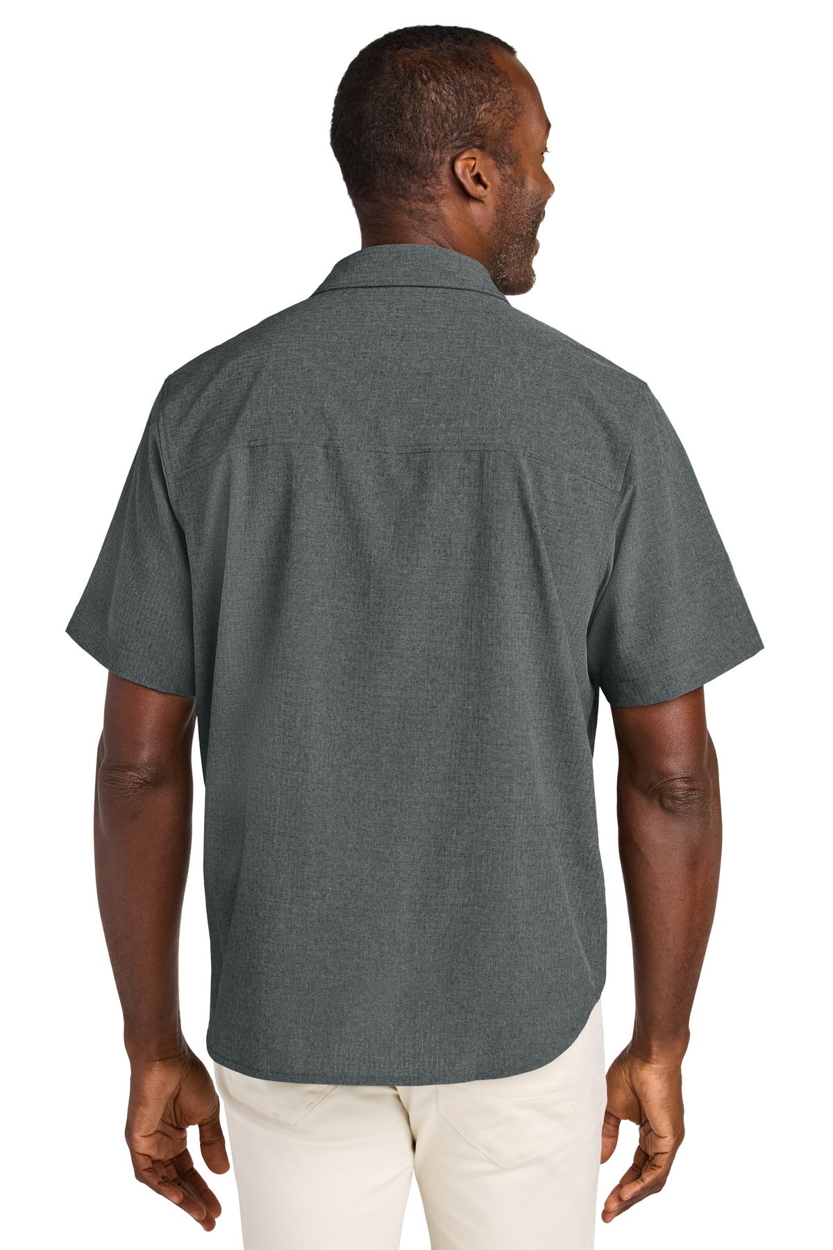 Custom Embroidered Tommy Bahama Sandy Point Short Sleeve Shirt ST326815TB,Coal