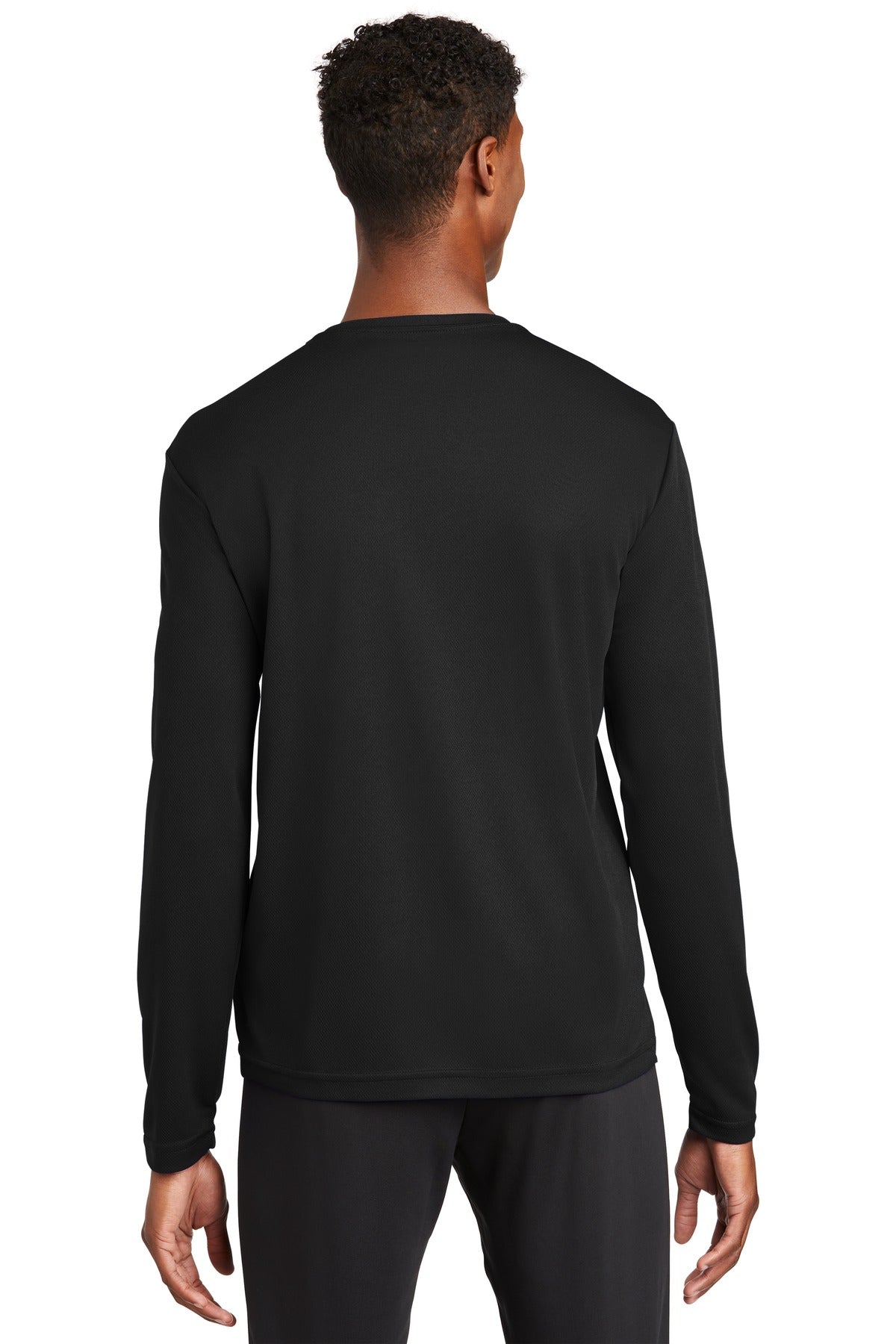 Custom Embroidered Sport-Tek PosiCharge RacerMesh Long Sleeve Tee. ST340LS,Black