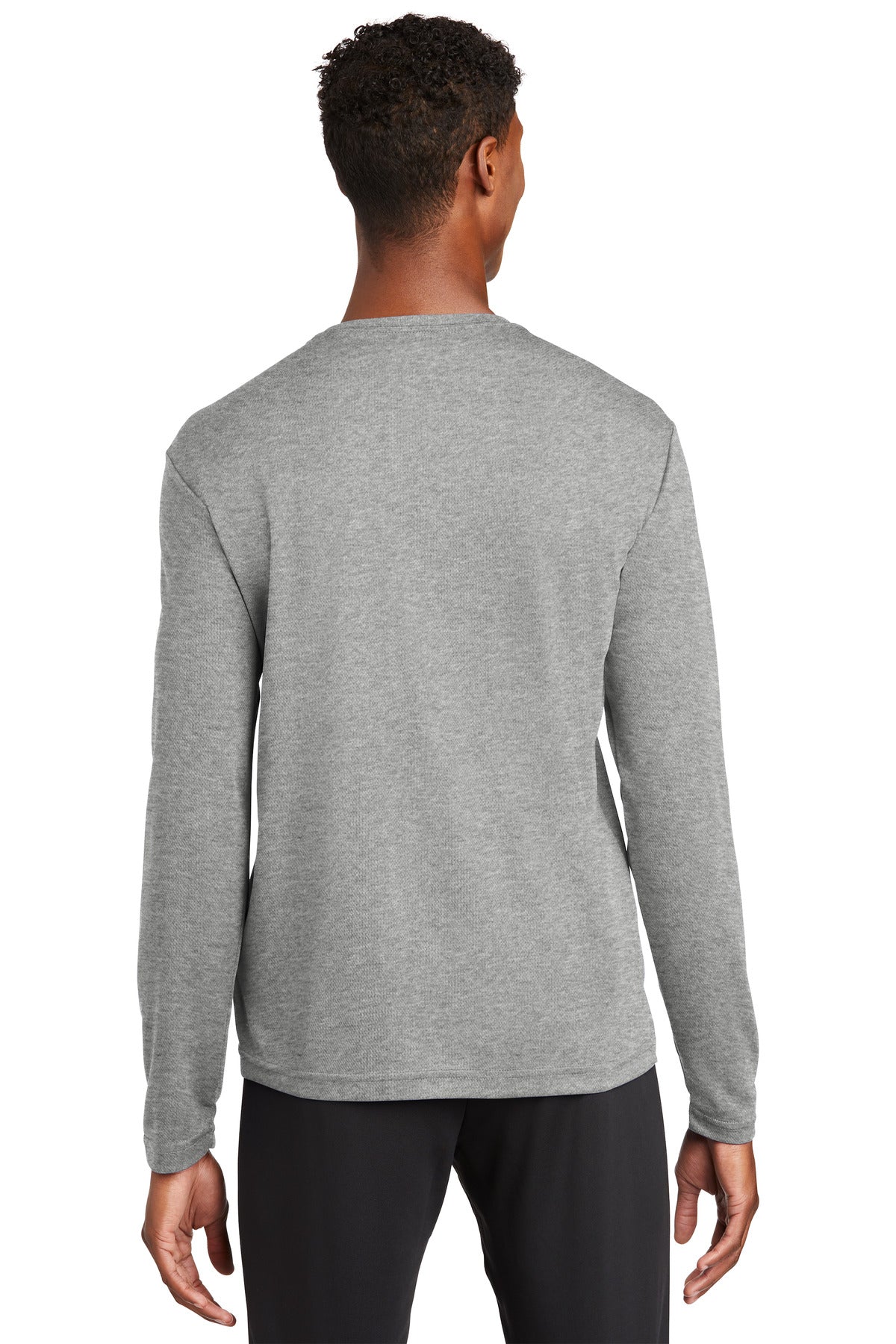 Custom Embroidered Sport-Tek PosiCharge RacerMesh Long Sleeve Tee. ST340LS,Grey Heather