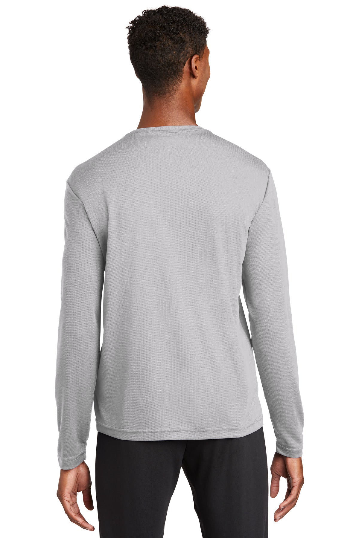 Custom Embroidered Sport-Tek PosiCharge RacerMesh Long Sleeve Tee. ST340LS,Silver