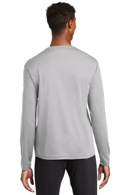 Custom Embroidered Sport-Tek PosiCharge RacerMesh Long Sleeve Tee. ST340LS,Silver