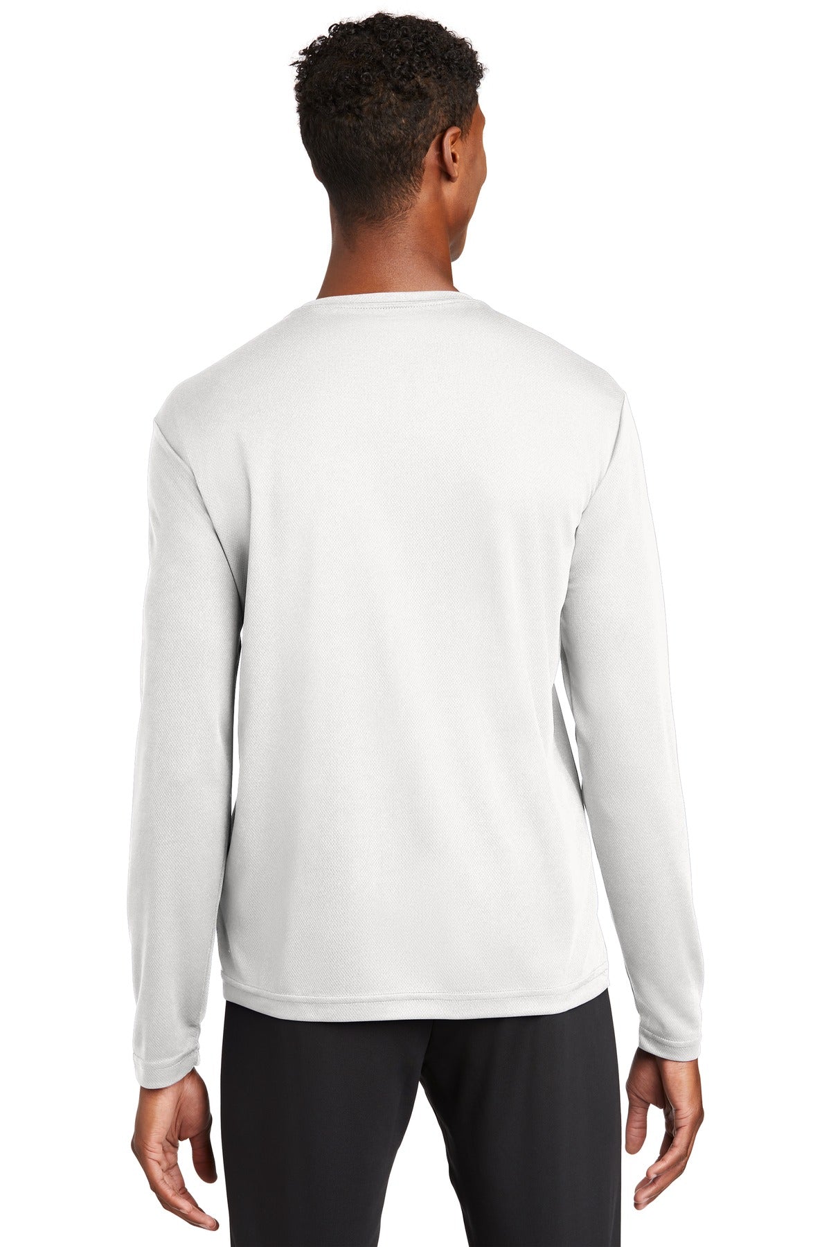 Custom Embroidered Sport-Tek PosiCharge RacerMesh Long Sleeve Tee. ST340LS,White