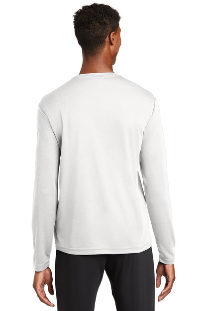Custom Embroidered Sport-Tek PosiCharge RacerMesh Long Sleeve Tee. ST340LS,White