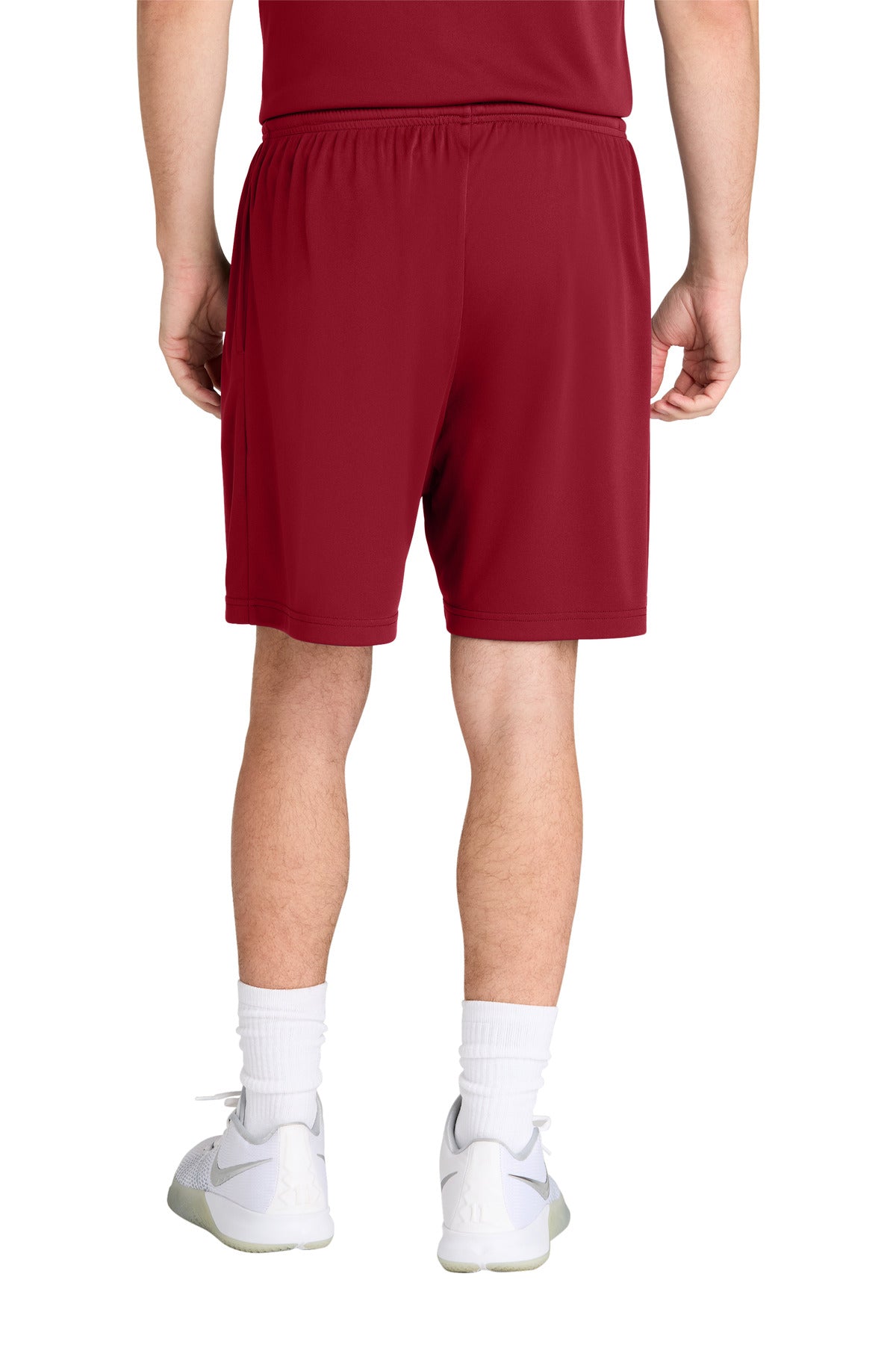 Custom Embroidered Sport-Tek PosiCharge Competitor 7  Pocketed Short ST349P,Deep Red
