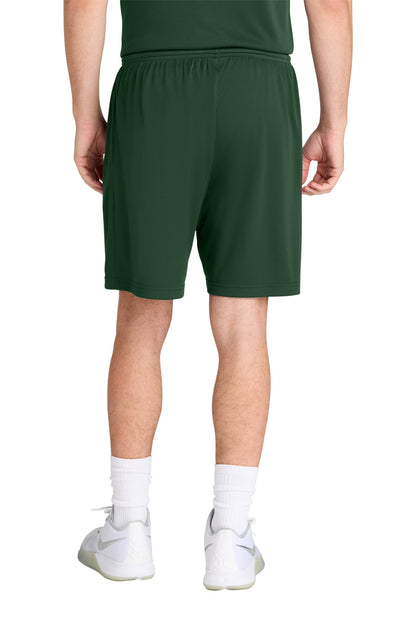Custom Embroidered Sport-Tek PosiCharge Competitor 7  Pocketed Short ST349P,Forest Green