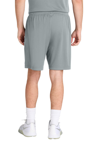 Custom Embroidered Sport-Tek PosiCharge Competitor 7  Pocketed Short ST349P,Silver