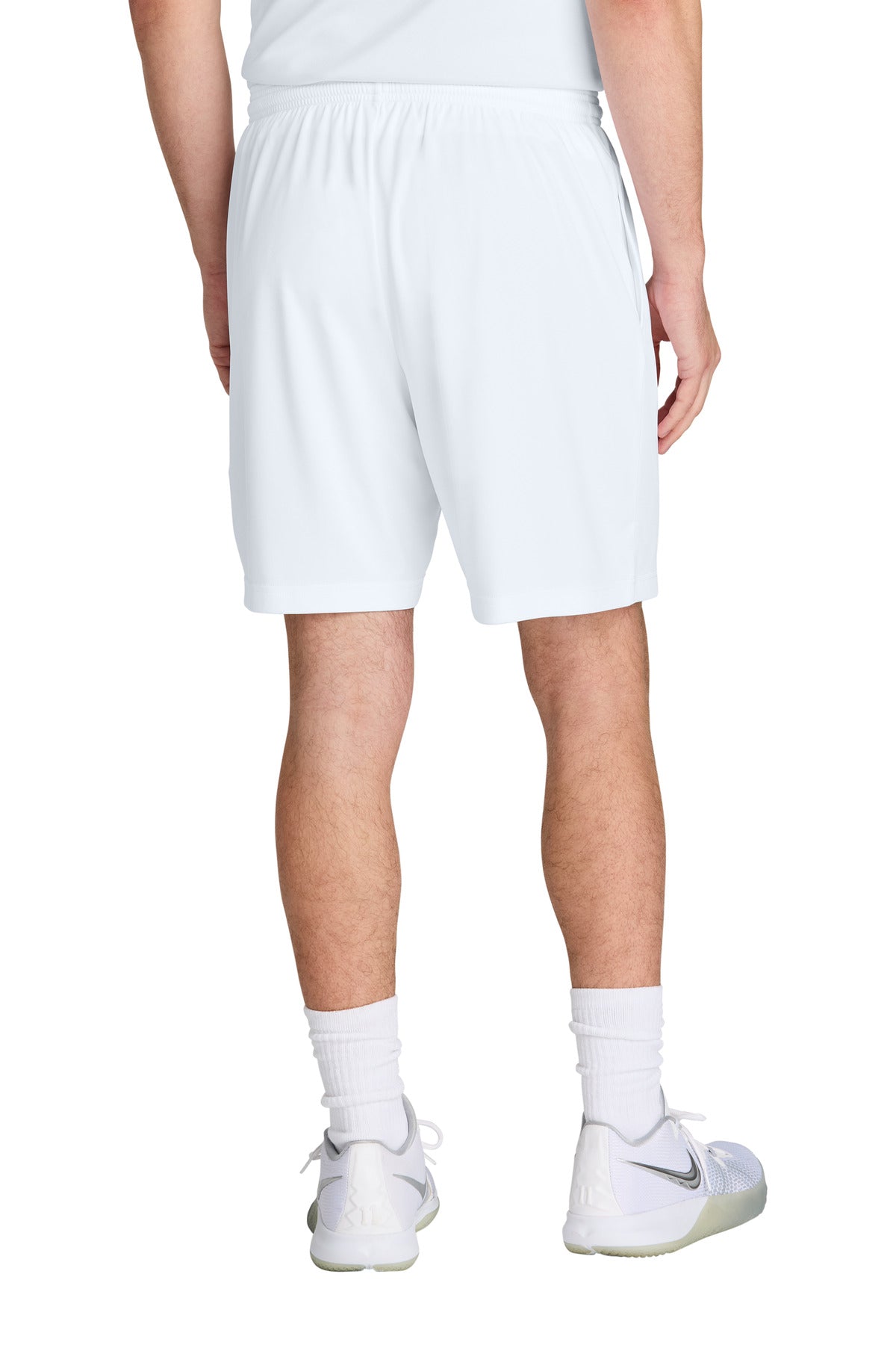 Custom Embroidered Sport-Tek PosiCharge Competitor 7  Pocketed Short ST349P,White