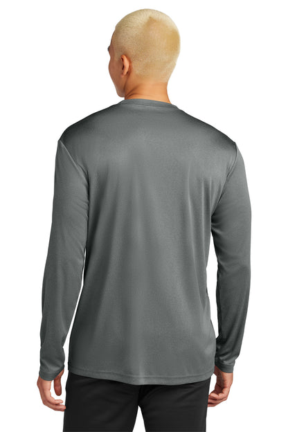 Custom Embroidered Sport-Tek Long Sleeve PosiCharge Competitor Tee. ST350LS,Iron Grey Heather