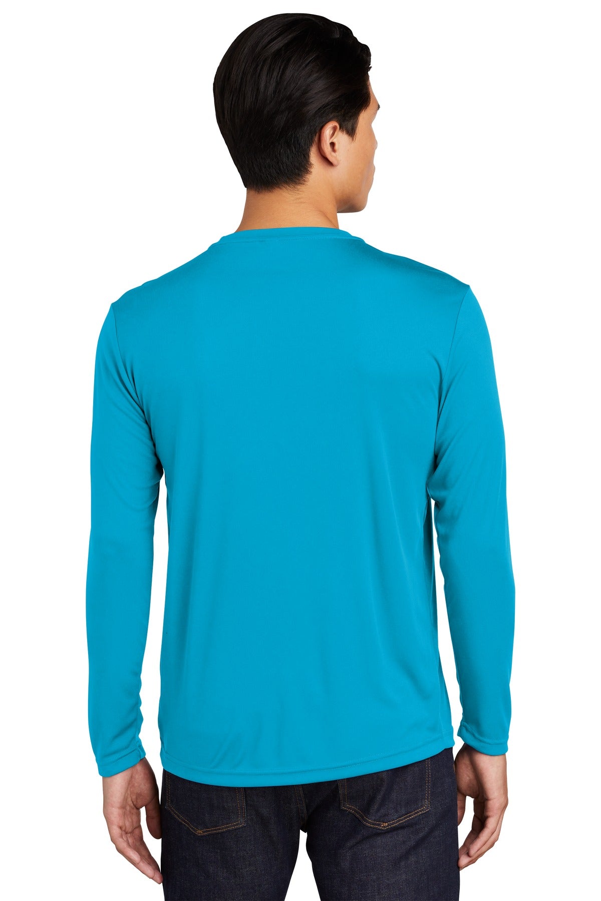 Custom Embroidered Sport-Tek Long Sleeve PosiCharge Competitor Tee. ST350LS,Atomic Blue