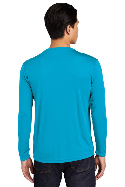 Custom Embroidered Sport-Tek Long Sleeve PosiCharge Competitor Tee. ST350LS,Atomic Blue